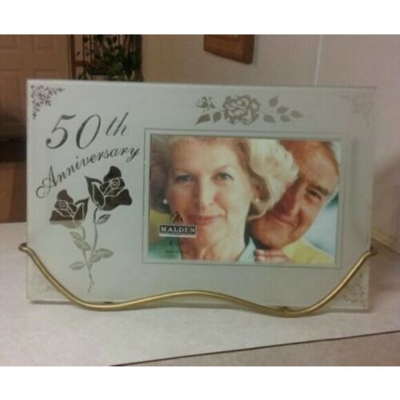 Malden 50th Anniversary Picture Frame  Stand Include 7 x 14" New Item In Box - Picture 10 of 10